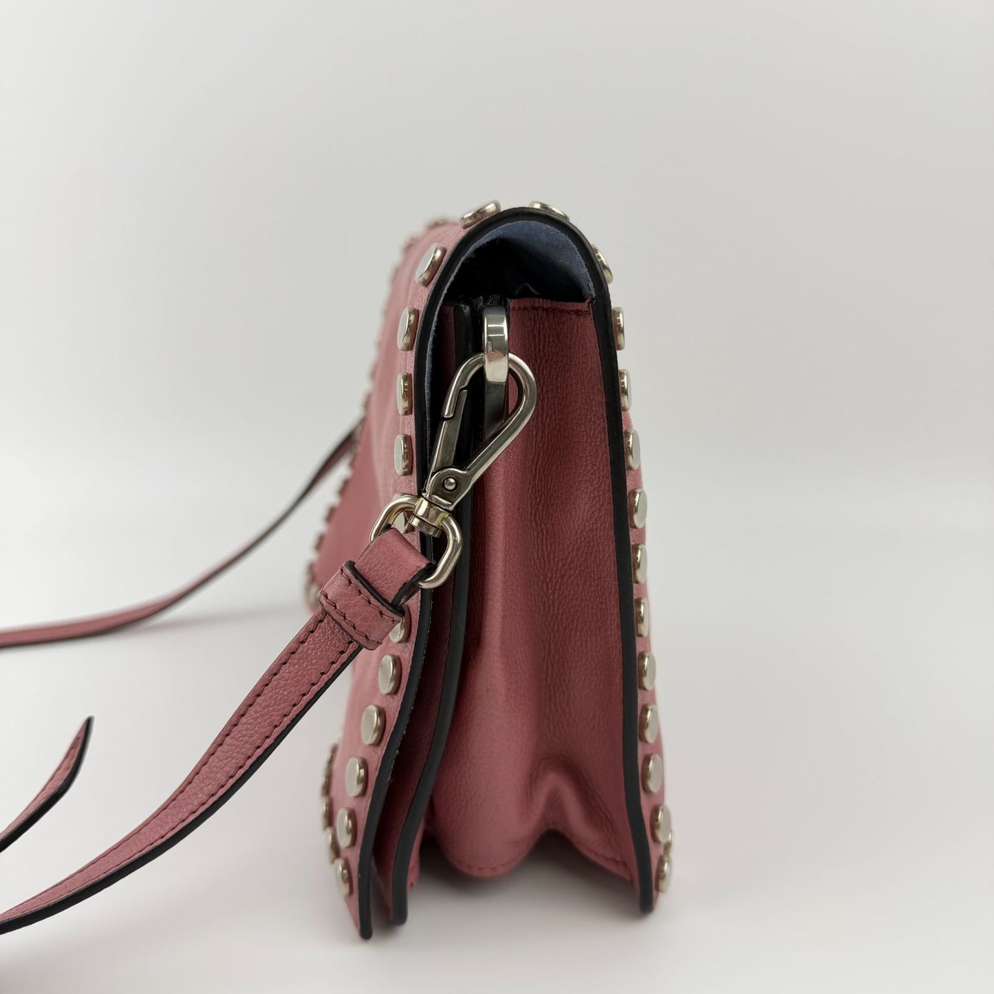 Prada Shoulder Bag Pink Leather Vintage