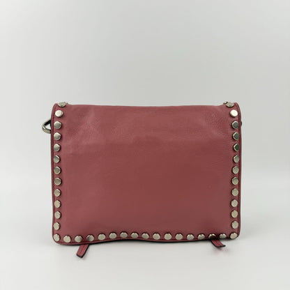 Prada Shoulder Bag Pink Leather Vintage