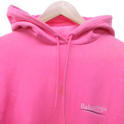 Balenciaga Campaign Logo Hoodie Print Pullover Sweatshirt XS Pink — view 4