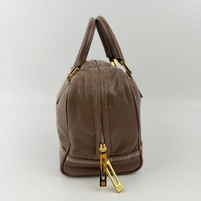 Loewe Anagram Amazona 28 Handbag Brown Leather Vintage