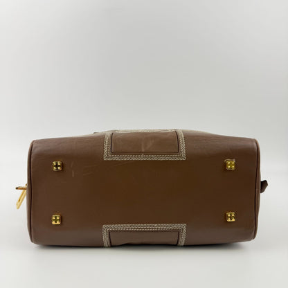 Loewe Anagram Amazona 28 Handbag Brown Leather Vintage
