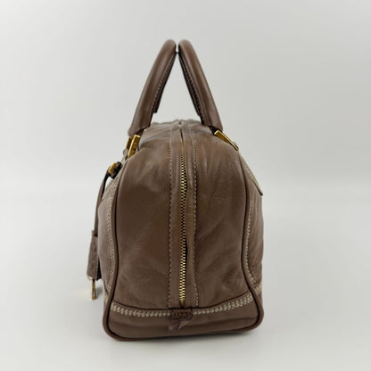 Loewe Anagram Amazona 28 Handbag Brown Leather Vintage
