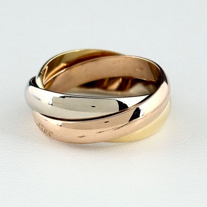 Cartier Trinity Ring YG Yellow Gold PG Pink WG White — view 2