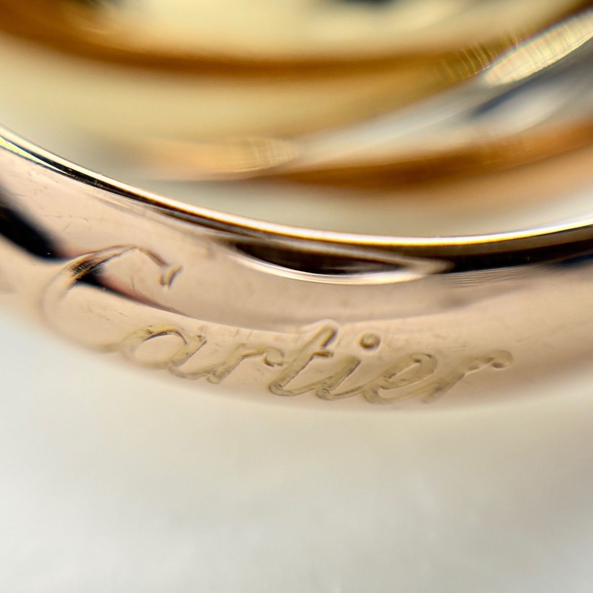 Cartier Trinity Ring YG Yellow Gold PG Pink WG White — view 7