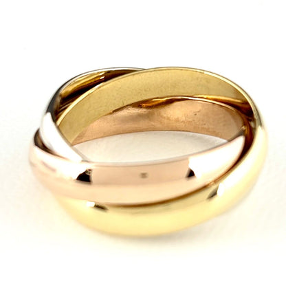 Cartier Trinity Ring YG Yellow Gold PG Pink WG White — view 3
