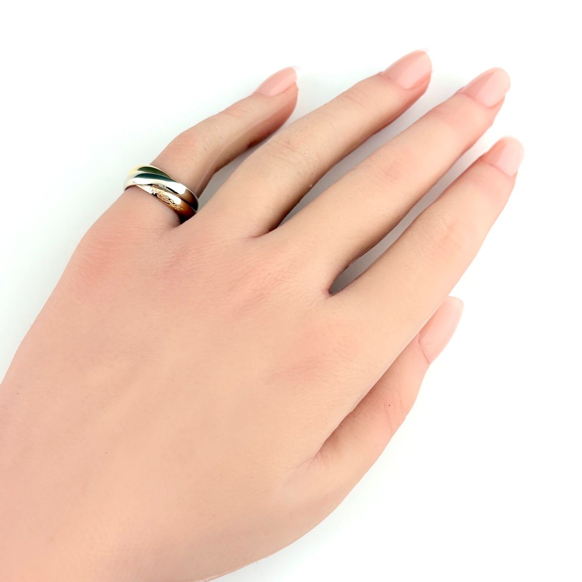 Cartier Trinity Ring YG Yellow Gold PG Pink WG White — view 4