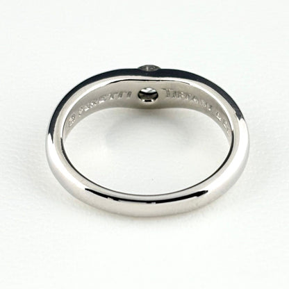 Tiffany & Co Curved Band Ring Platinum Elsa Peretti Diamond — view 4