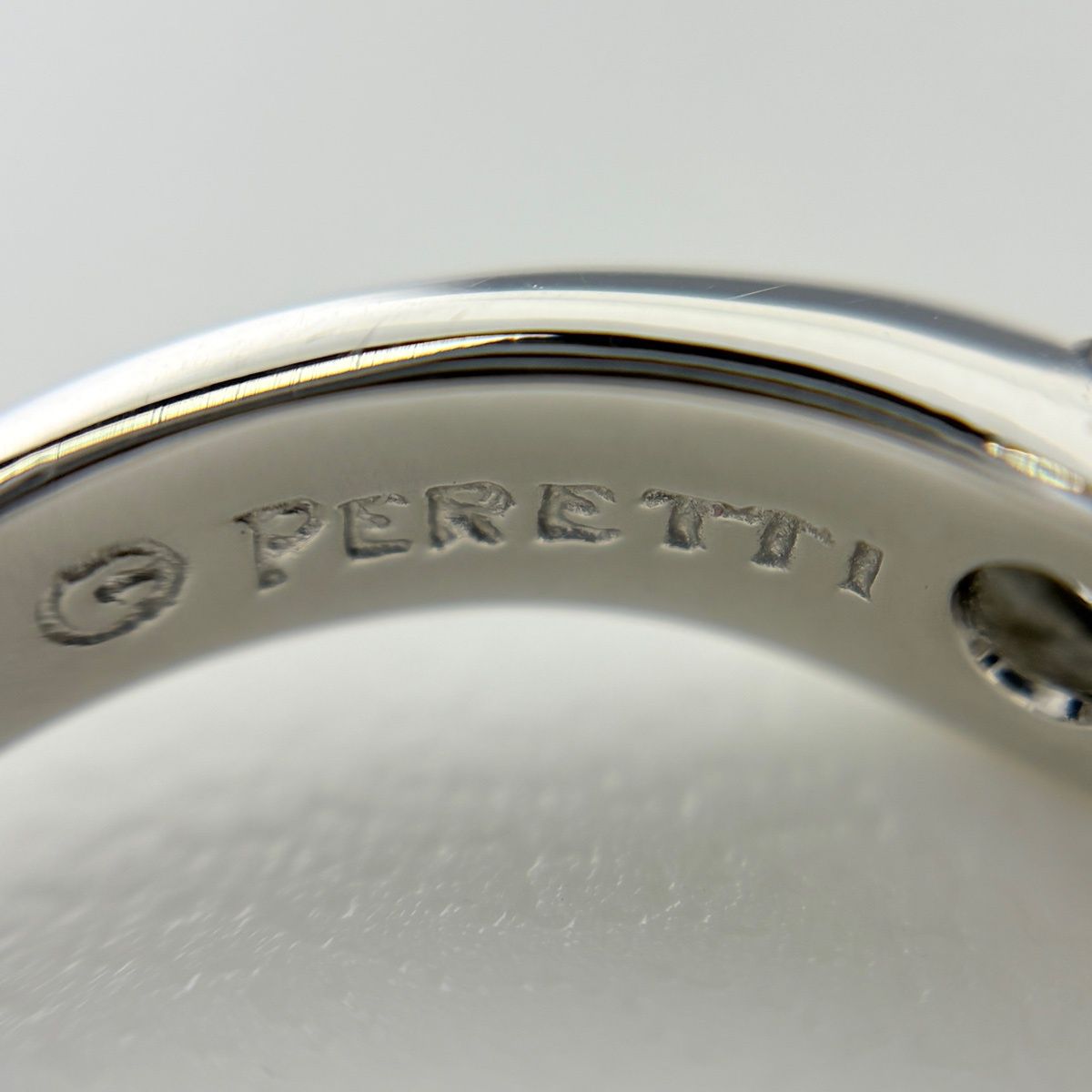 Tiffany & Co Curved Band Ring Platinum Elsa Peretti Diamond — view 7