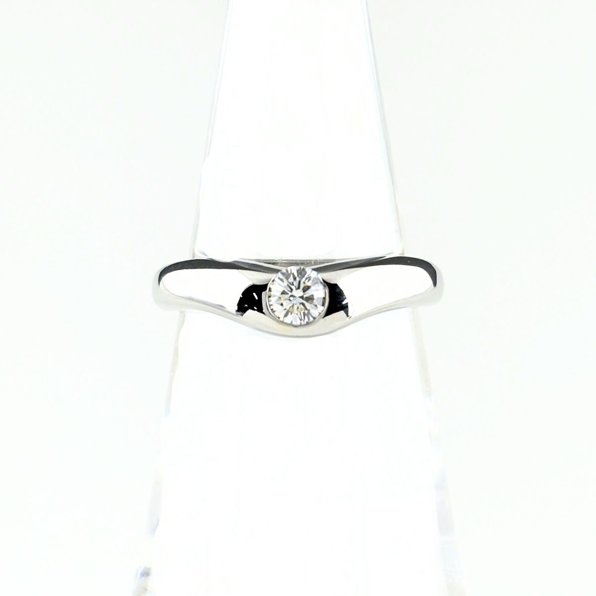 Tiffany & Co Curved Band Ring Platinum Elsa Peretti Diamond