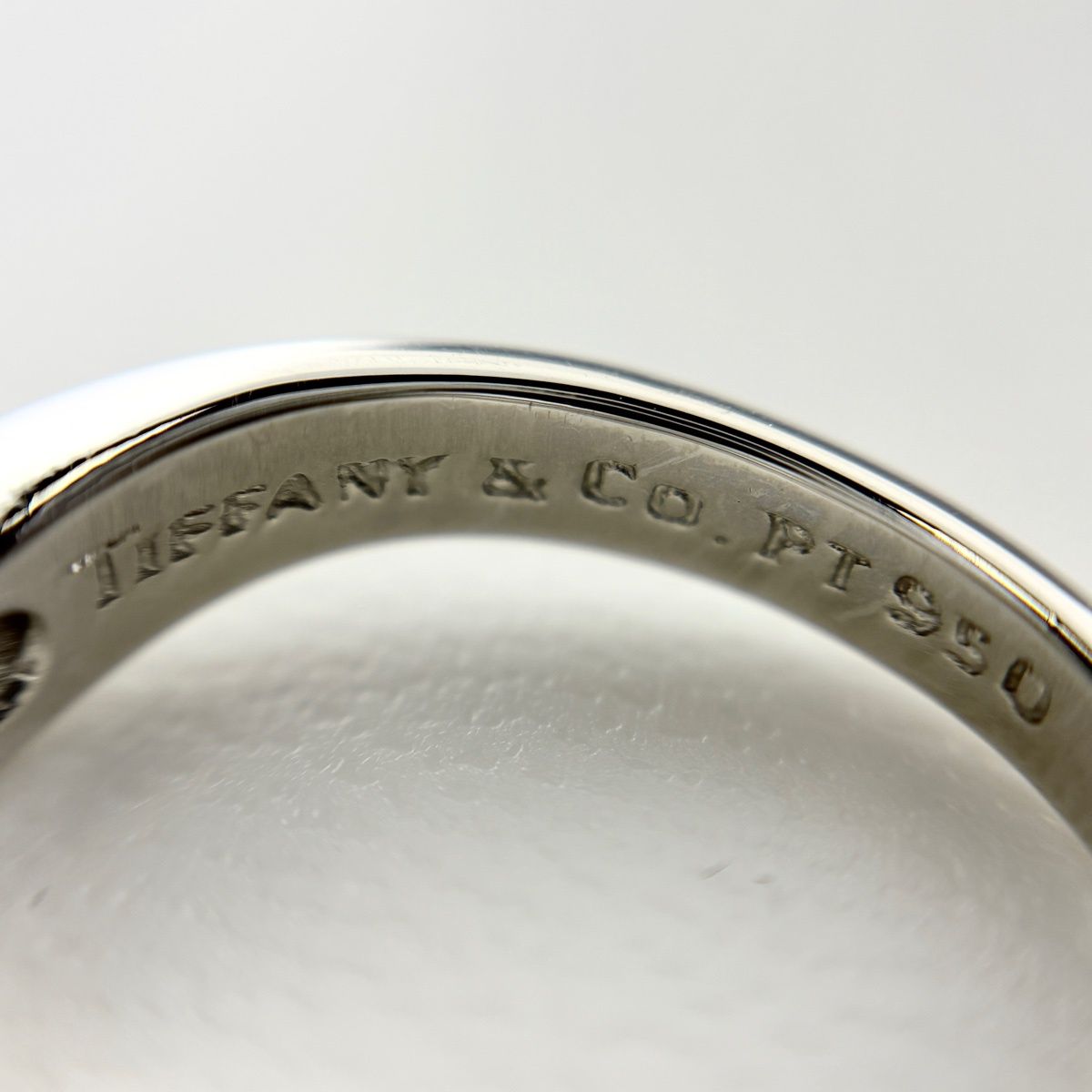 Tiffany & Co Curved Band Ring Platinum Elsa Peretti Diamond — view 6