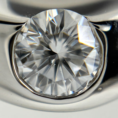 Tiffany & Co Curved Band Ring Platinum Elsa Peretti Diamond — view 2