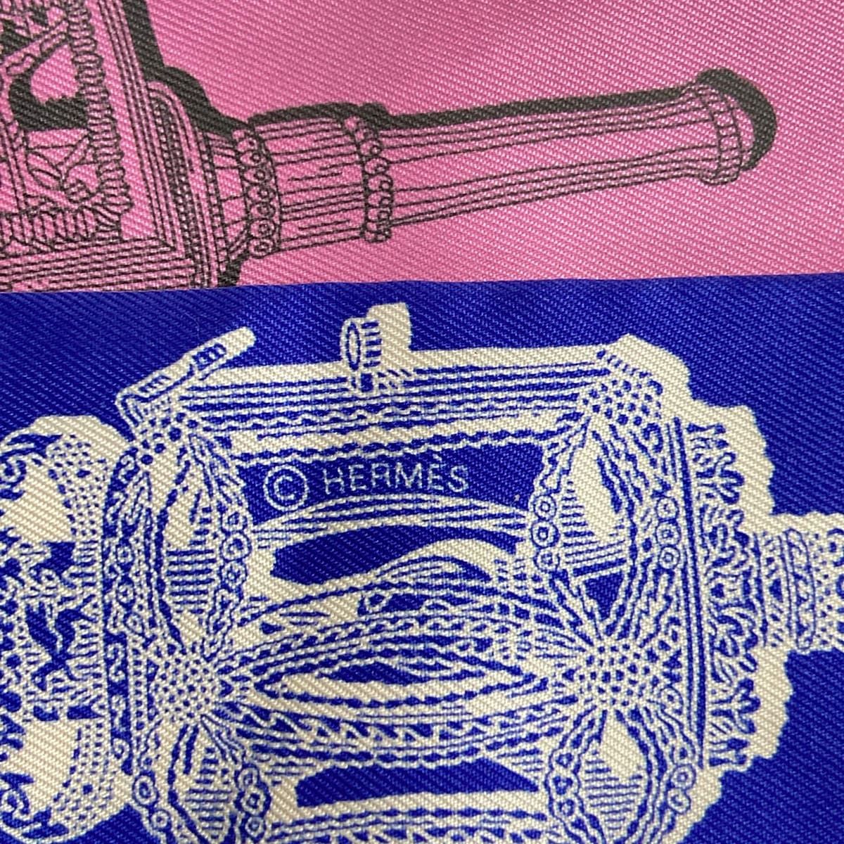 Hermes Scarf Twill Navy White — view 2
