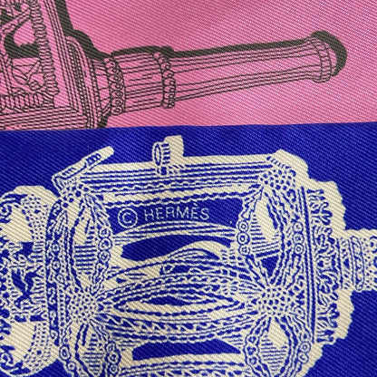 Hermes Scarf Twill Navy White — view 2