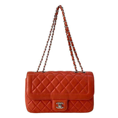 Chanel Shoulder Bag Single Flap Quilted Pink Lambskin