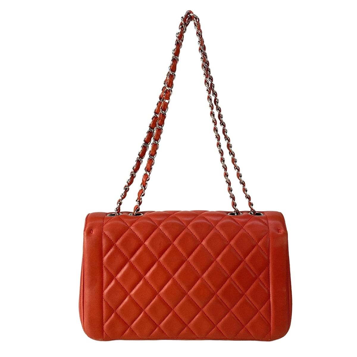 Chanel Shoulder Bag Single Flap Quilted Pink Lambskin — view 3