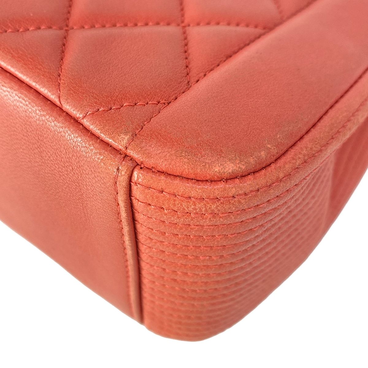 Chanel Shoulder Bag Single Flap Quilted Pink Lambskin — view 9