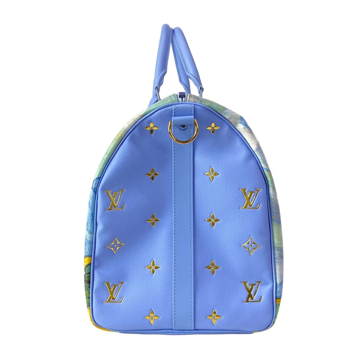 Louis Vuitton Boston Bag Masters Collection Keepall Bandouliere 50 Light Blue — view 4