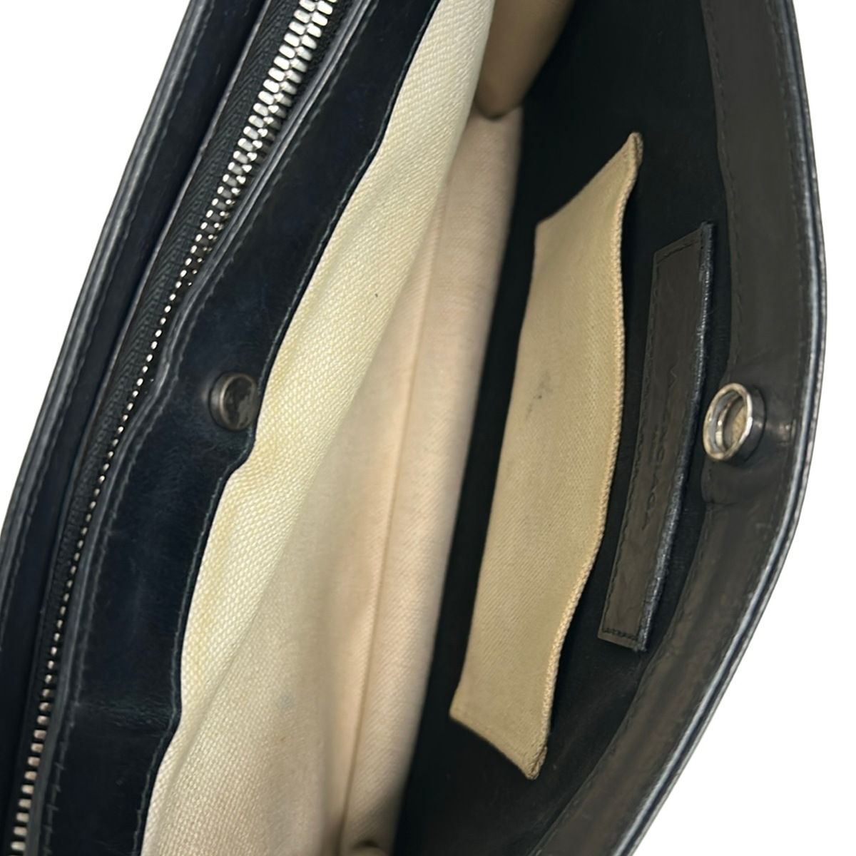 Balenciaga Shoulder Bag Navy Pochette Ivory Black Strap Removable Leather — view 7