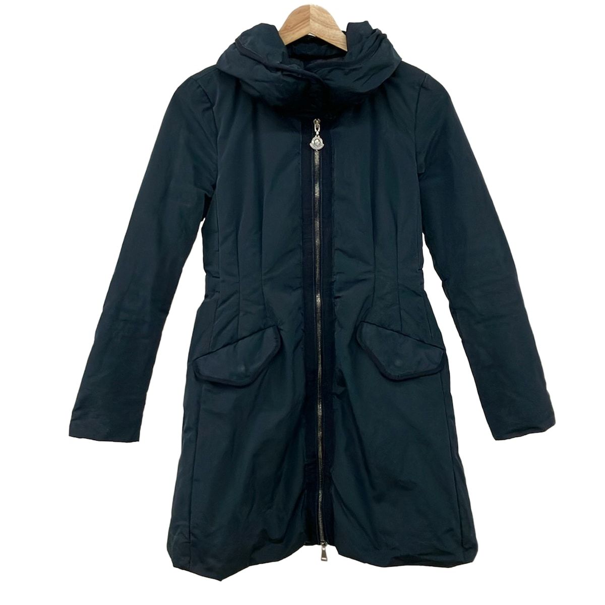 Moncler Down Jacket Coat 00 XS Saissac Dark Navy Long Sleeve Zip Up Winter