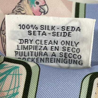 Hermes Scarf Twilly Light Blue Beige Red Ribbon Story — view 3