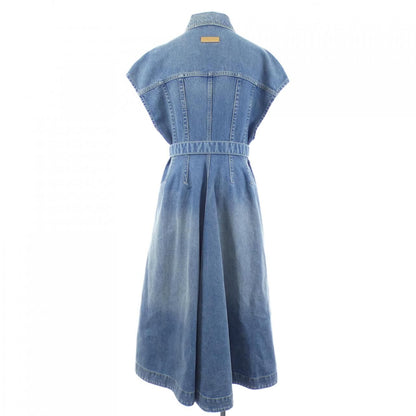 Dior Oblique Cotton Denim Midi Dress — view 2