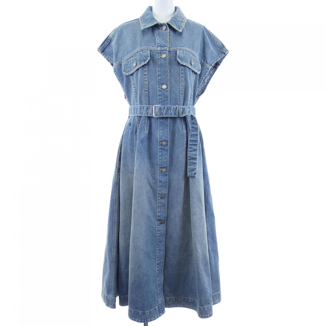 Dior Oblique Cotton Denim Midi Dress