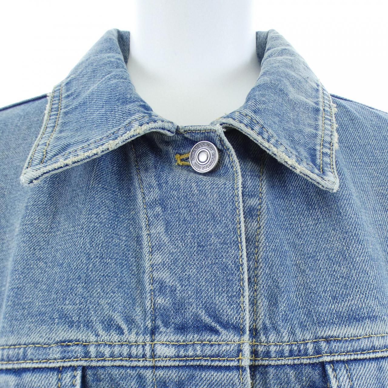 Dior Oblique Cotton Denim Midi Dress — view 5