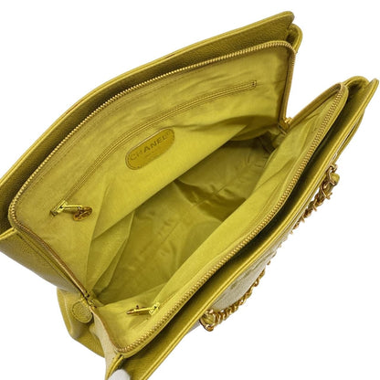 Chanel Vintage Bag Handbag Yellow — view 6