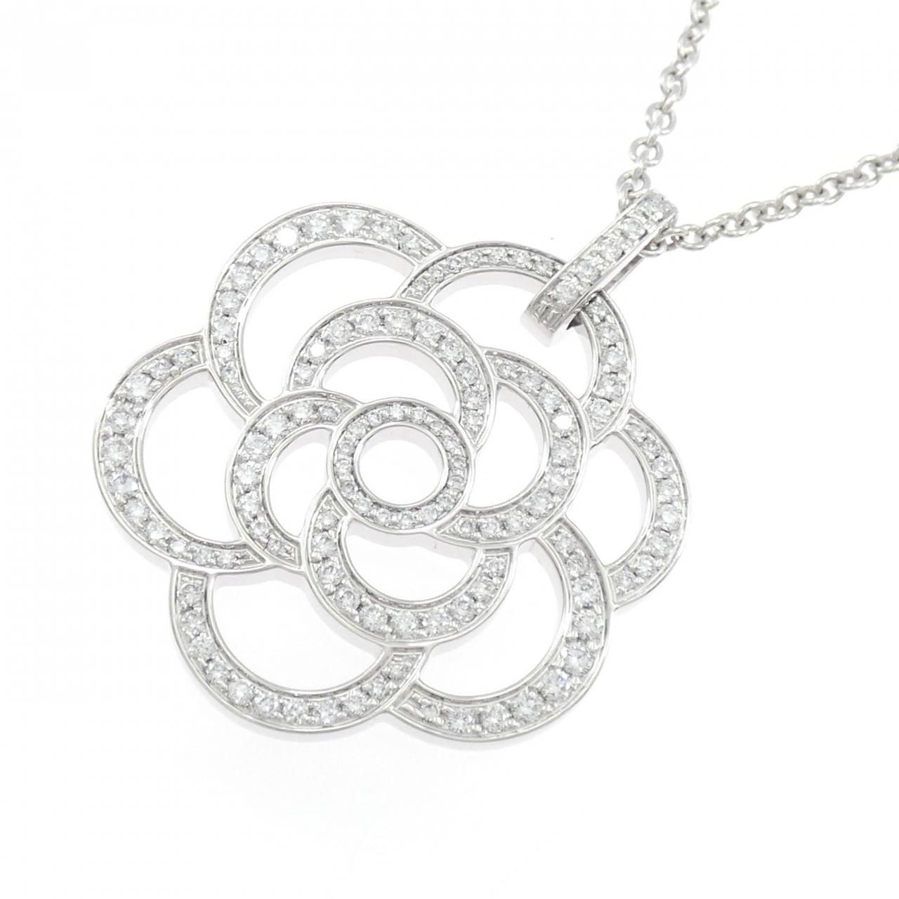 Chanel Camellia Necklace White Gold — view 3