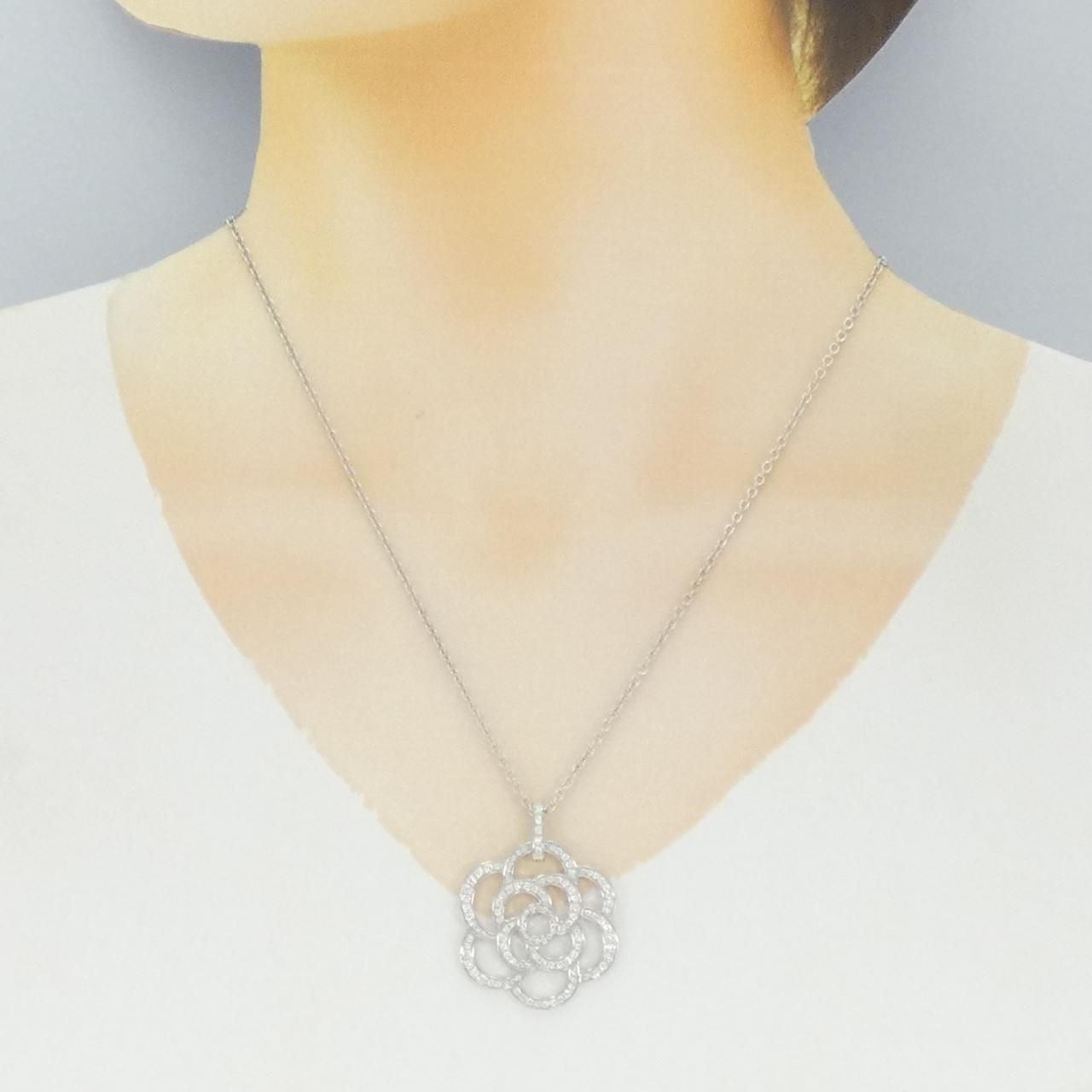 Chanel Camellia Necklace White Gold — view 6