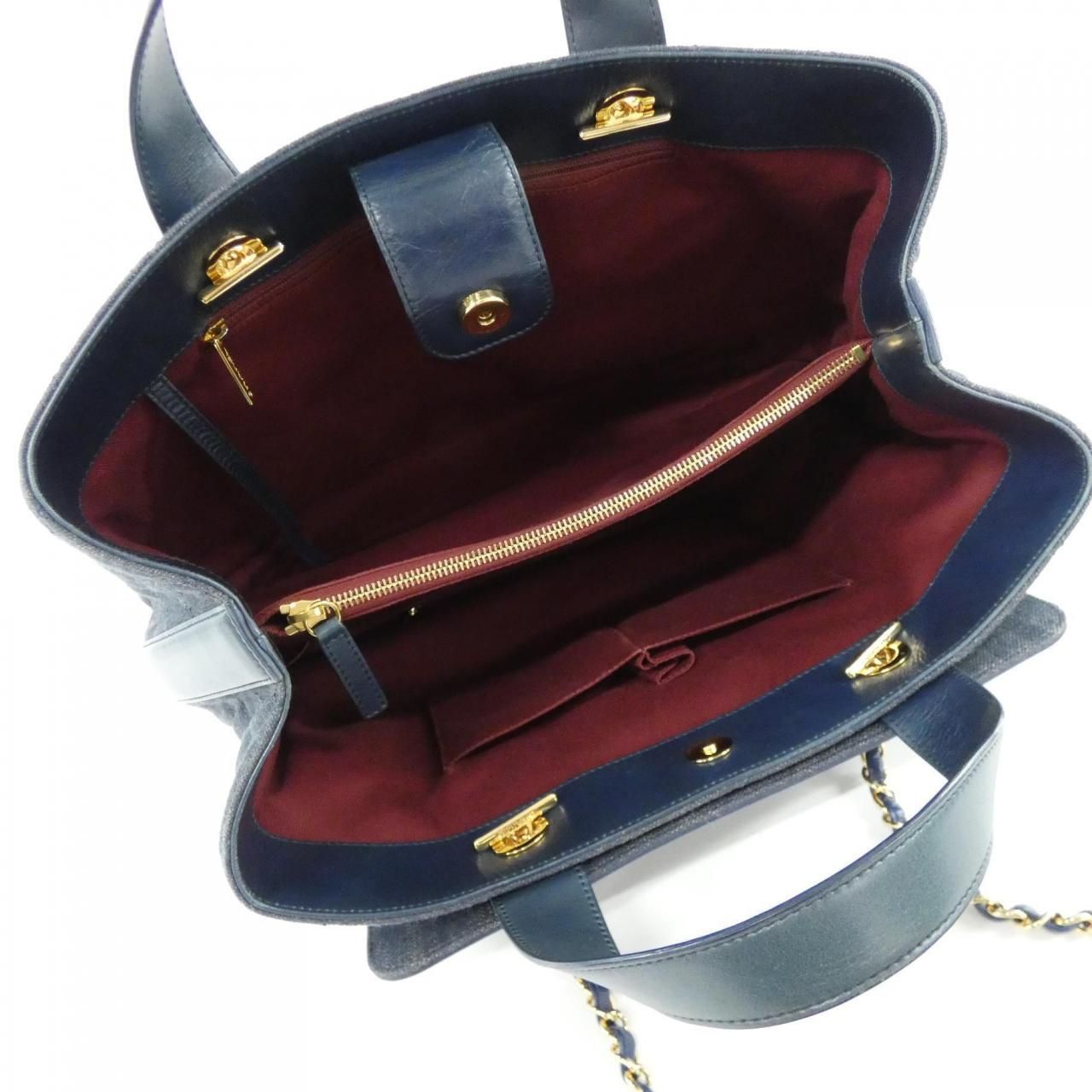 Chanel Bag Handbag Blue — view 7