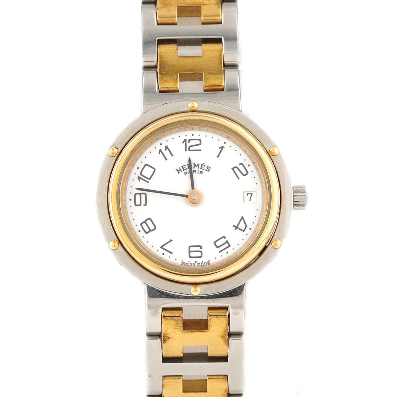 Hermes Clipper Quartz Watch White