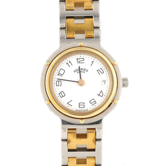 Hermes Clipper Quartz Watch White