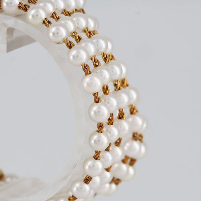 Chanel Mademoiselle Yg Pearl Bracelet L YG Quartz — view 5