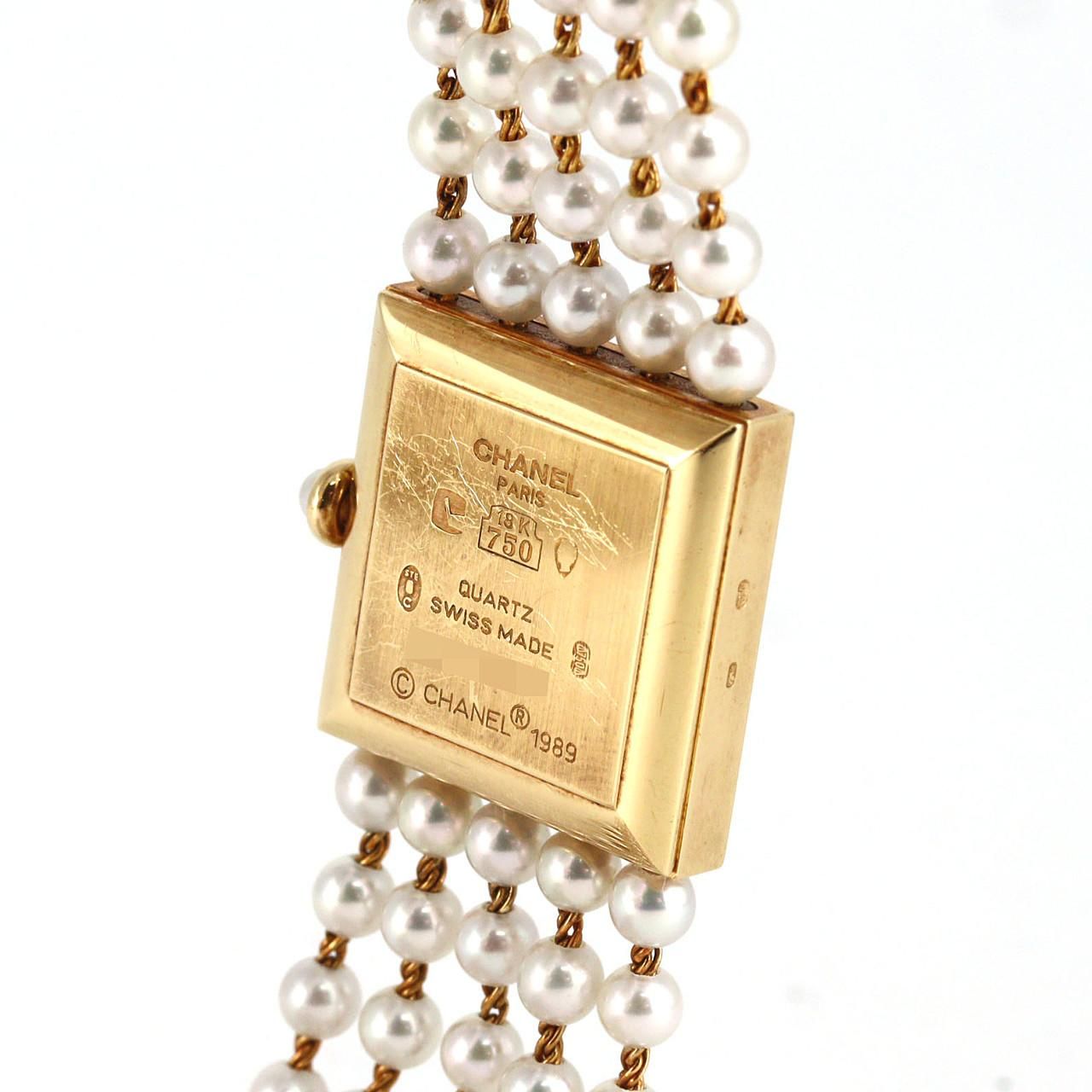 Chanel Mademoiselle Yg Pearl Bracelet L YG Quartz — view 4