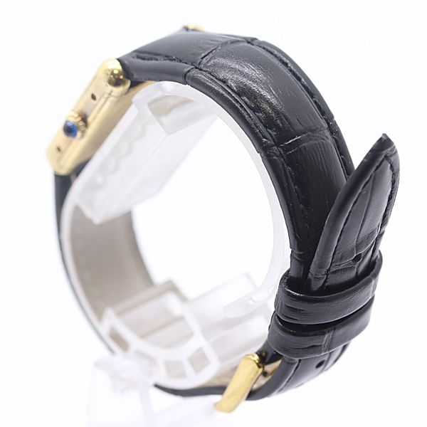 Cartier Guaranteed and in Must Tank SM Hand Wound Ivory Dial Watch — view 3