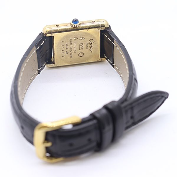 Cartier Guaranteed and in Must Tank SM Hand Wound Ivory Dial Watch — view 4