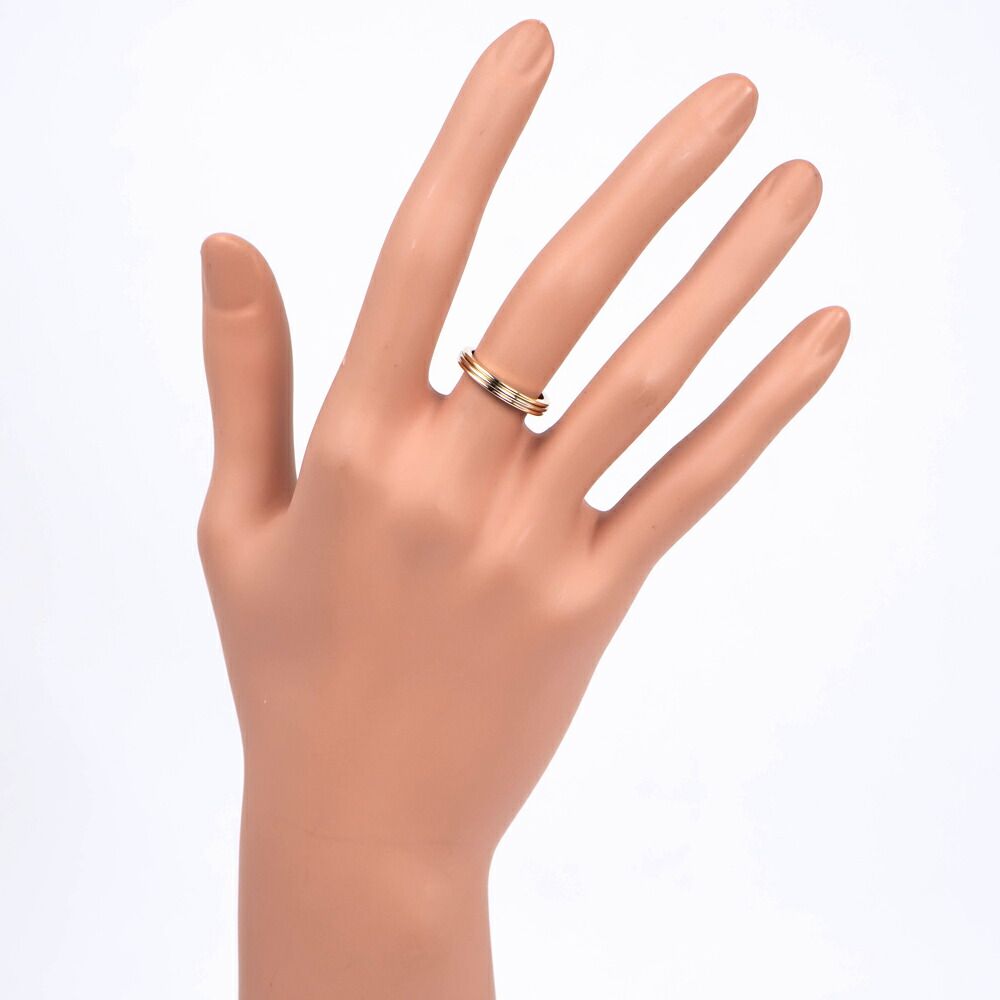 Cartier Vendome Louis Wedding Ring WG PG 18k Trinity Gold — view 7