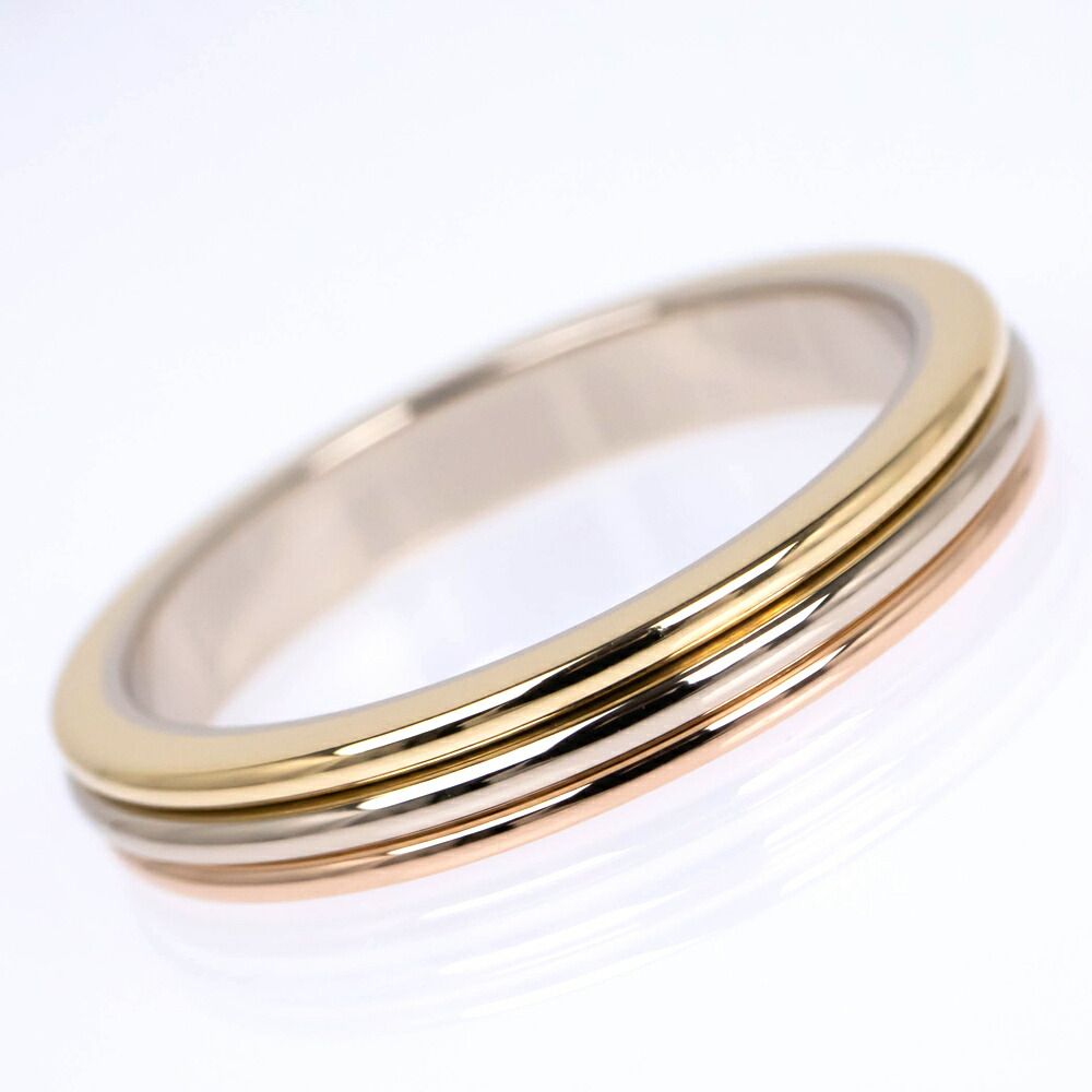 Cartier Vendome Louis Wedding Ring WG PG 18k Trinity Gold — view 2