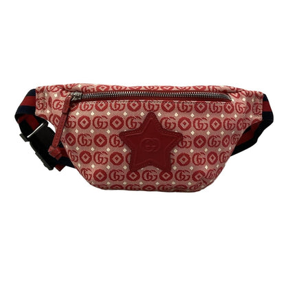 Gucci Waist Pouch Interlocking Children's Belt Bag Red Ivory – Navy Leather