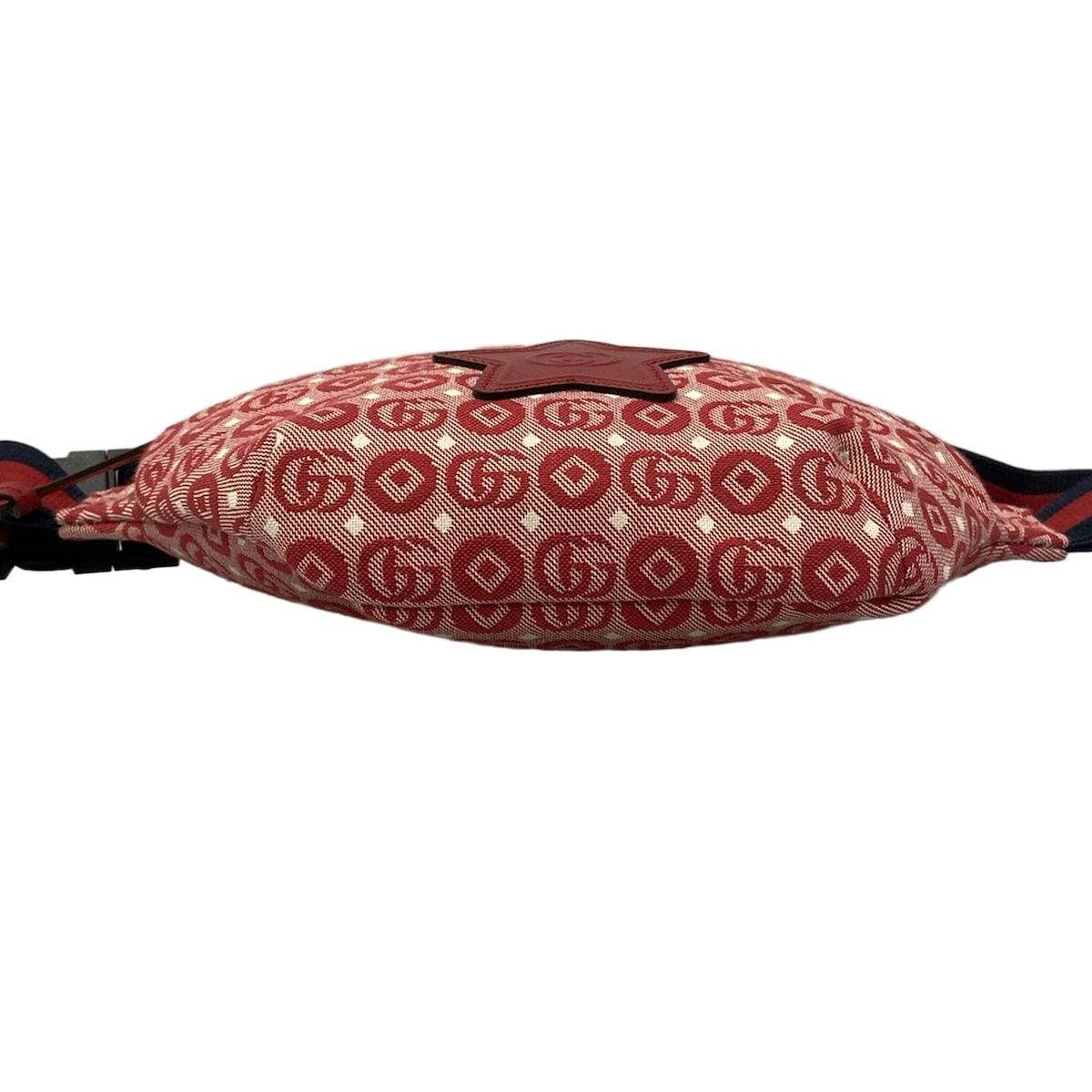 Gucci Waist Pouch Interlocking Children's Belt Bag Red Ivory – Navy Leather — view 5