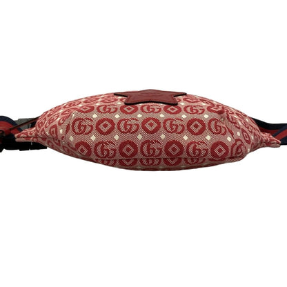 Gucci Waist Pouch Interlocking Children's Belt Bag Red Ivory – Navy Leather — view 5