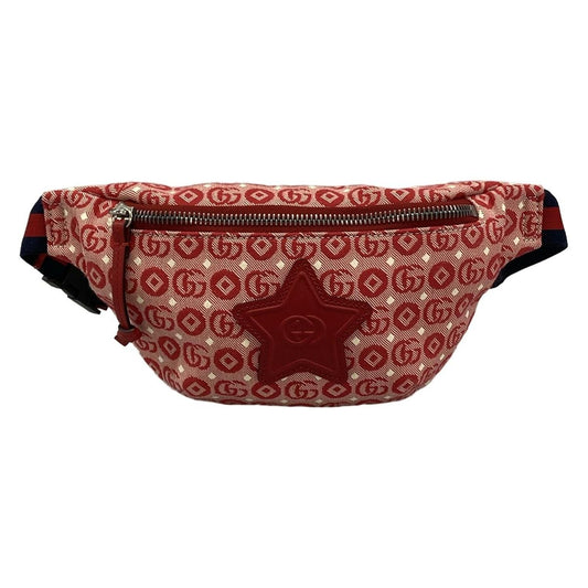 Gucci Waist Pouch Interlocking Children's Red Ivory Navy Leather