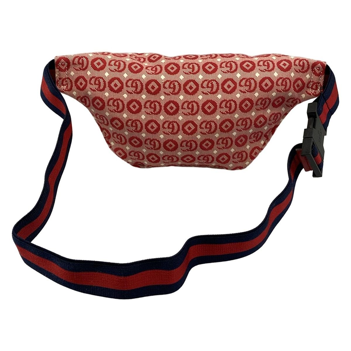 Gucci Waist Pouch Interlocking Children's Red Ivory Navy Leather — view 3