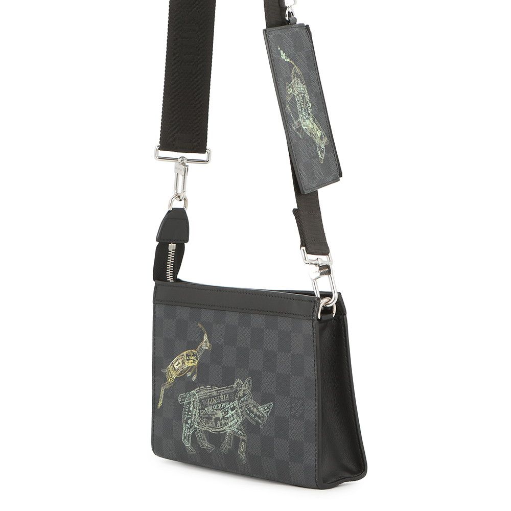 Louis Vuitton Shoulder Bag Damier Graphite Gaston Wearable Wallet Black — view 2