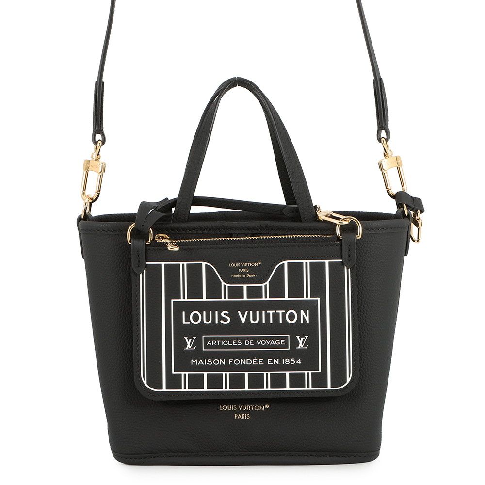 Louis Vuitton Tote Monogram Neverfull Inside Out BB 2-Way Black Reversible