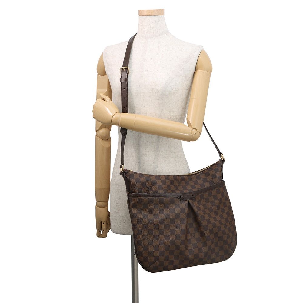 Louis Vuitton Shoulder Bag Damier Ebene Blue Msbeli GM Back — view 4