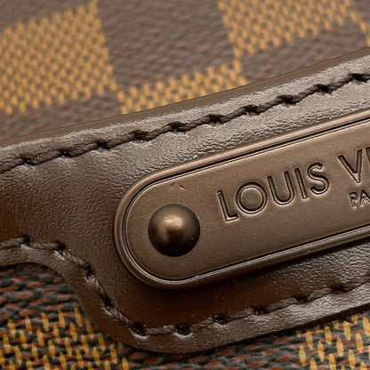 Louis Vuitton Shoulder Bag Damier Ebene Blue Msbeli GM Back — view 7