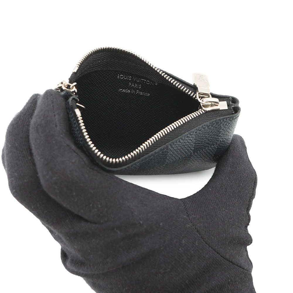 Louis Vuitton Coin Case Damier Graphite Pochette Cles Black — view 4