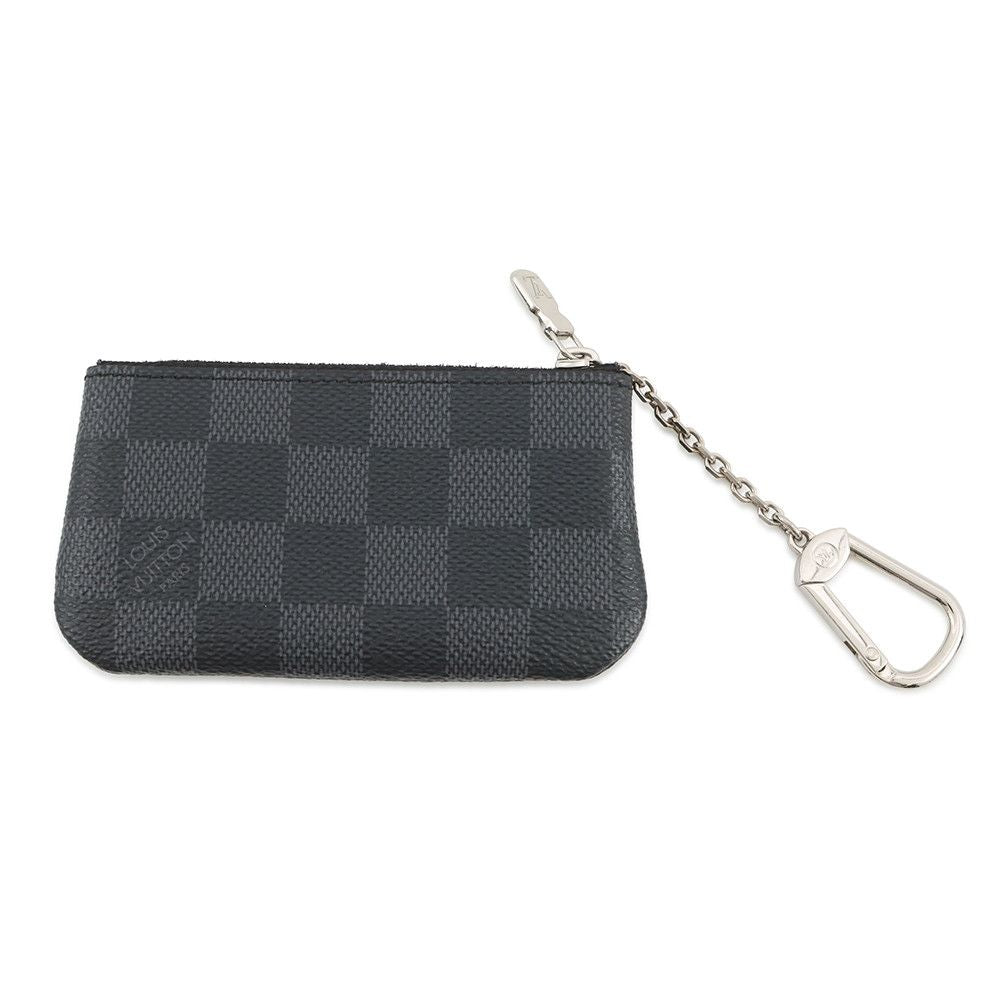 Louis Vuitton Coin Case Damier Graphite Pochette Cles Black — view 3